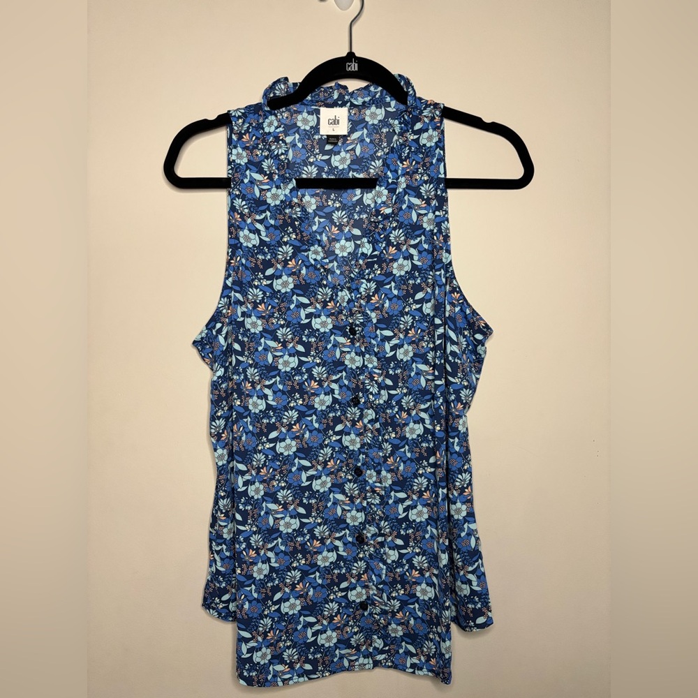 Cabi Blue Floral Women's Top